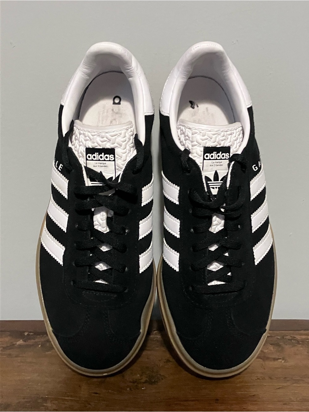 Womens adidas Gazelle Bold Athletic Shoe - Core Black / Cloud White - Picture 2 of 9